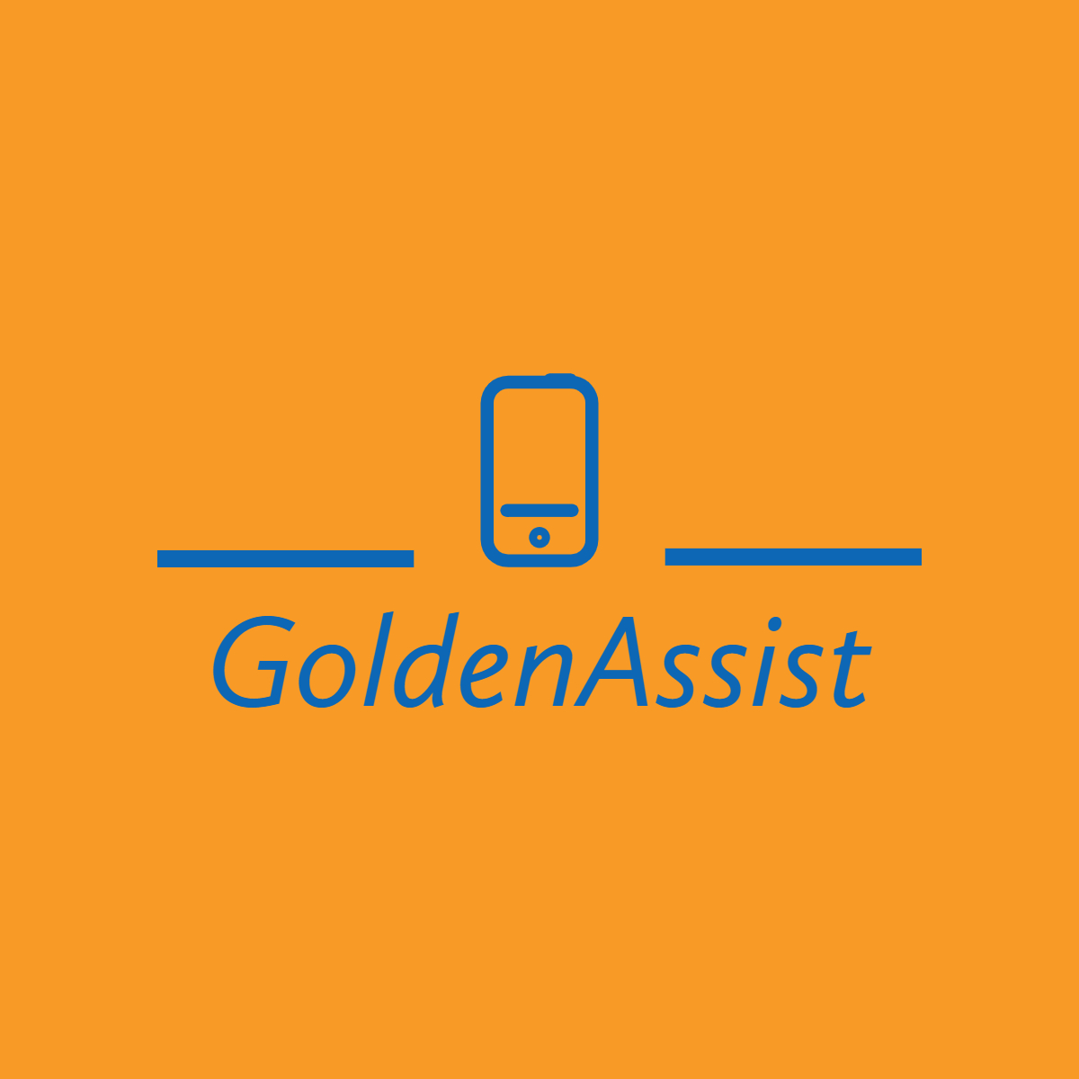 simple blue and gold logo